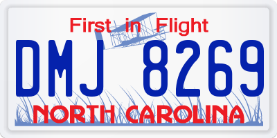 NC license plate DMJ8269
