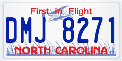 NC license plate DMJ8271