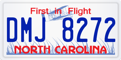 NC license plate DMJ8272