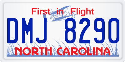 NC license plate DMJ8290