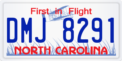 NC license plate DMJ8291