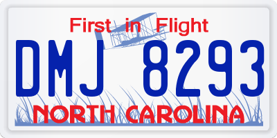 NC license plate DMJ8293