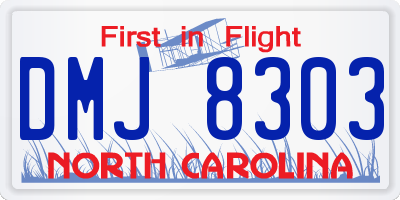 NC license plate DMJ8303