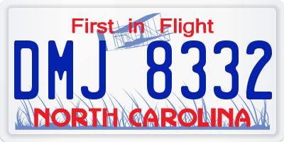 NC license plate DMJ8332