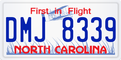 NC license plate DMJ8339