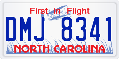 NC license plate DMJ8341