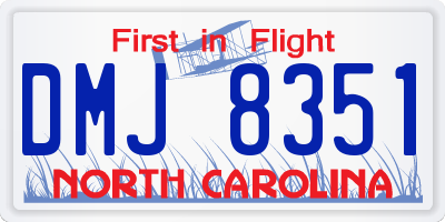NC license plate DMJ8351
