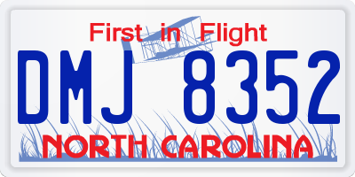 NC license plate DMJ8352