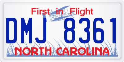 NC license plate DMJ8361