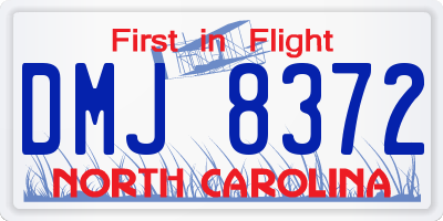 NC license plate DMJ8372