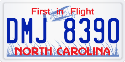 NC license plate DMJ8390