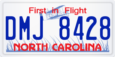 NC license plate DMJ8428
