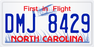 NC license plate DMJ8429