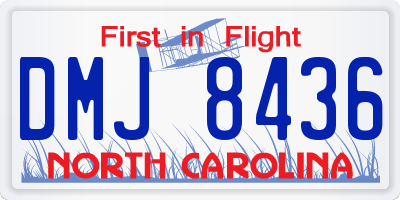 NC license plate DMJ8436