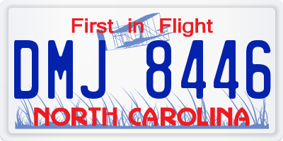 NC license plate DMJ8446