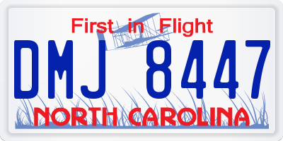NC license plate DMJ8447