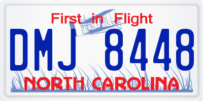NC license plate DMJ8448