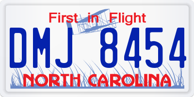 NC license plate DMJ8454