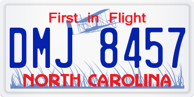 NC license plate DMJ8457