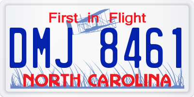 NC license plate DMJ8461