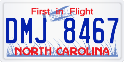 NC license plate DMJ8467