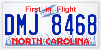 NC license plate DMJ8468