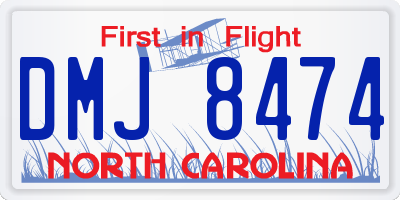 NC license plate DMJ8474