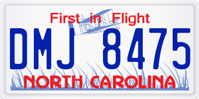 NC license plate DMJ8475