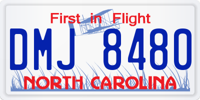 NC license plate DMJ8480