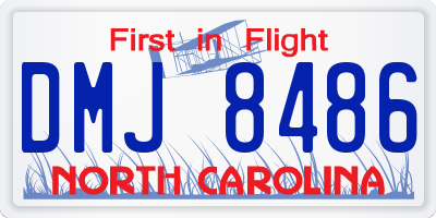 NC license plate DMJ8486