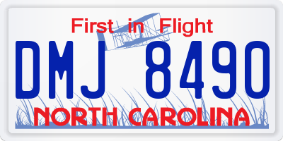 NC license plate DMJ8490