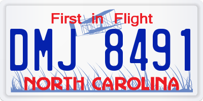 NC license plate DMJ8491