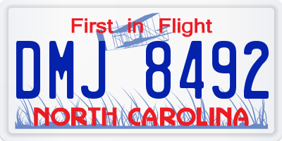 NC license plate DMJ8492