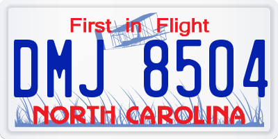 NC license plate DMJ8504