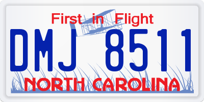 NC license plate DMJ8511