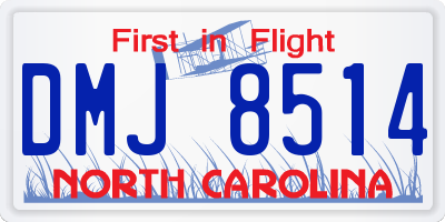 NC license plate DMJ8514