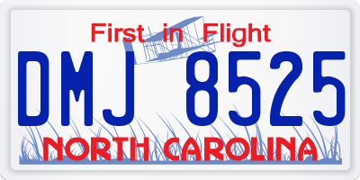 NC license plate DMJ8525