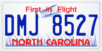 NC license plate DMJ8527