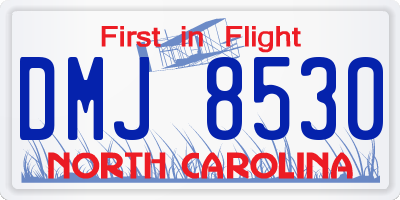 NC license plate DMJ8530