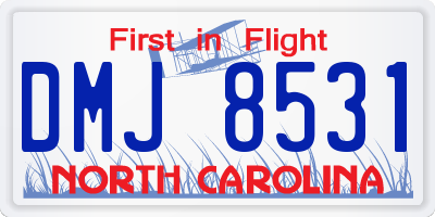 NC license plate DMJ8531