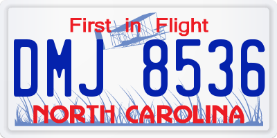 NC license plate DMJ8536