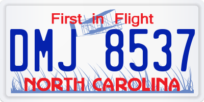 NC license plate DMJ8537