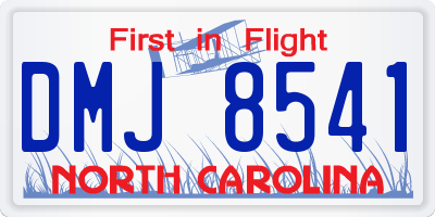 NC license plate DMJ8541