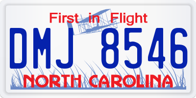 NC license plate DMJ8546