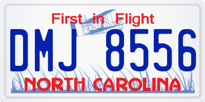 NC license plate DMJ8556