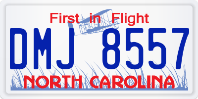 NC license plate DMJ8557