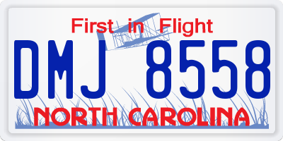 NC license plate DMJ8558