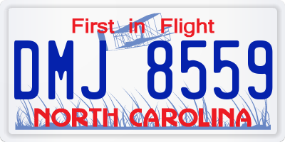 NC license plate DMJ8559