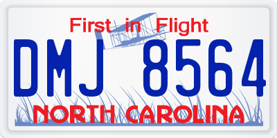 NC license plate DMJ8564