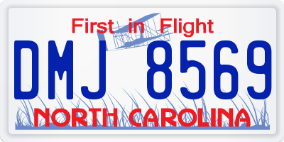 NC license plate DMJ8569